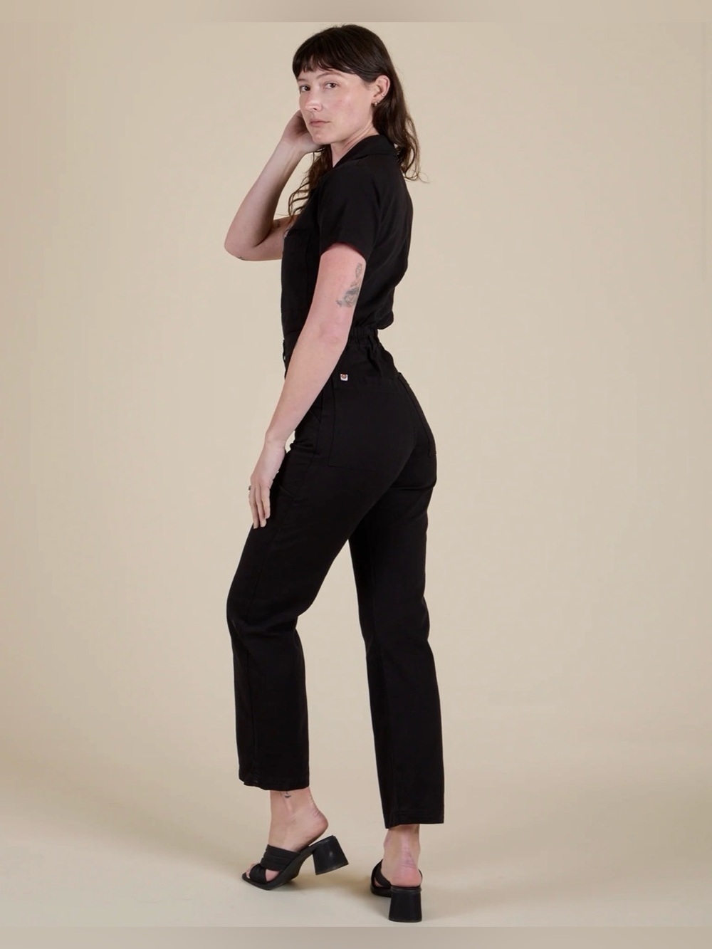 Big Bud Press Short Sleeve Utility Jumpsuit in Black Size MP - Picture 5 of 14